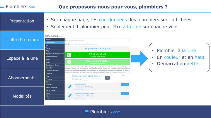 Que proposons-nous pour vous, plombiers ?